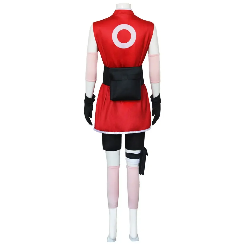 Anime Cosplay Ninja - Kostium Anime Haruno Sakura Cosplay Damski