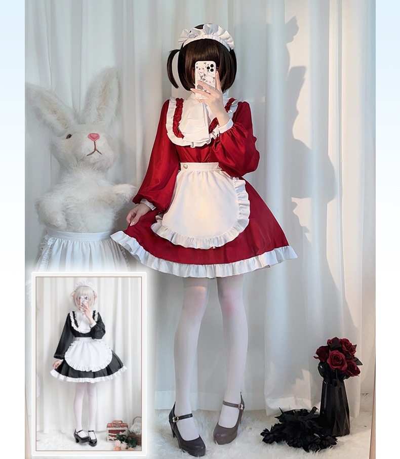 Anime Cosplay Maid - Japoński Styl Y2K Jirai Kei Kot