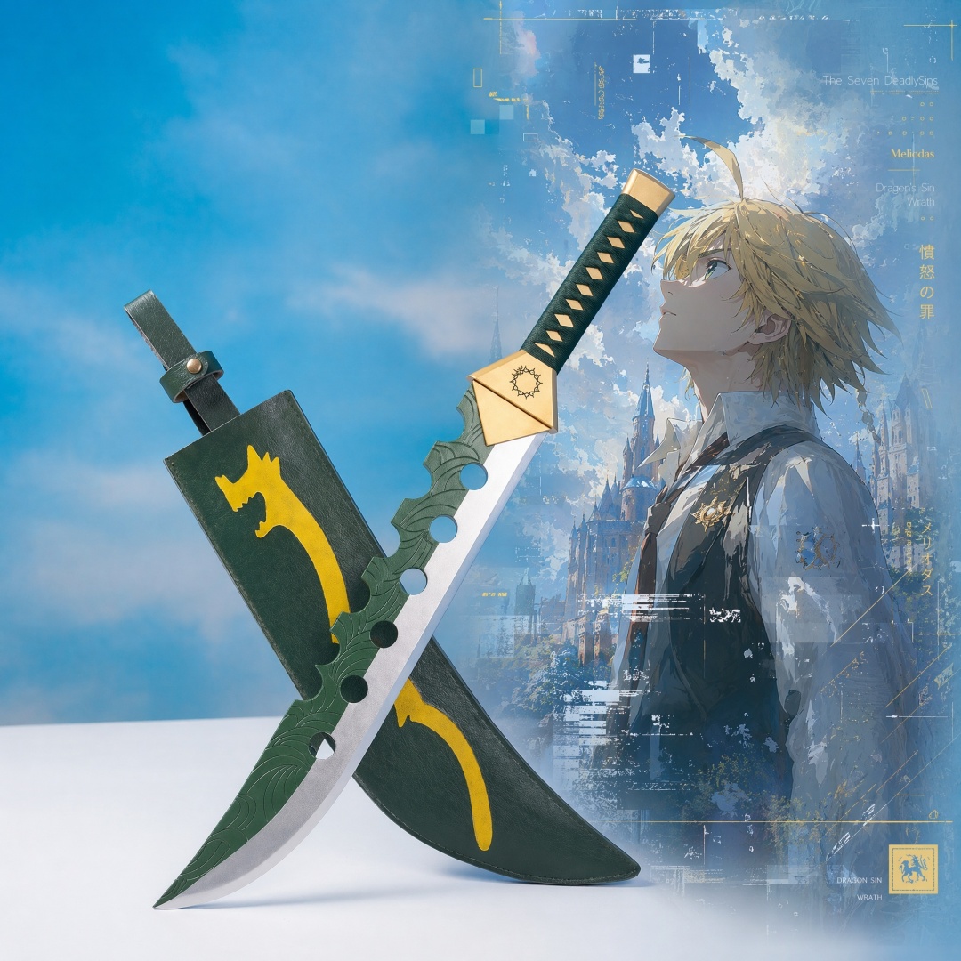 Anime Cosplay Sword - 28-calowy miecz Meliodasa z Siedmiu Grzechów
