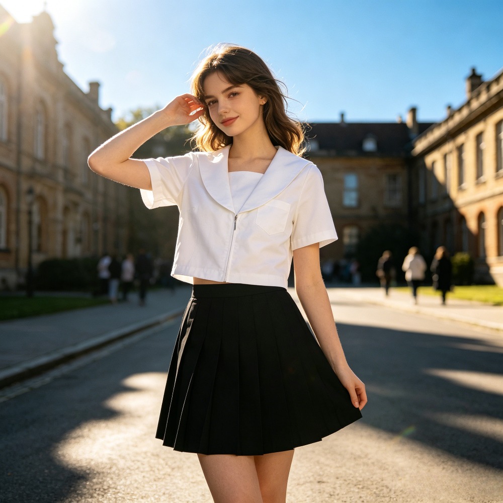 Biała marynarska koszula w sty – Cosplay Anime Basic recenzja i cena