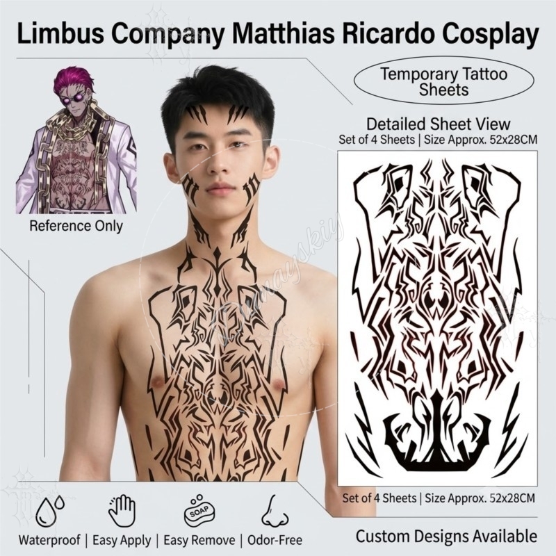 Matthias Ricardo Czarny wzór p – Anime Cosplay Face recenzja i cena