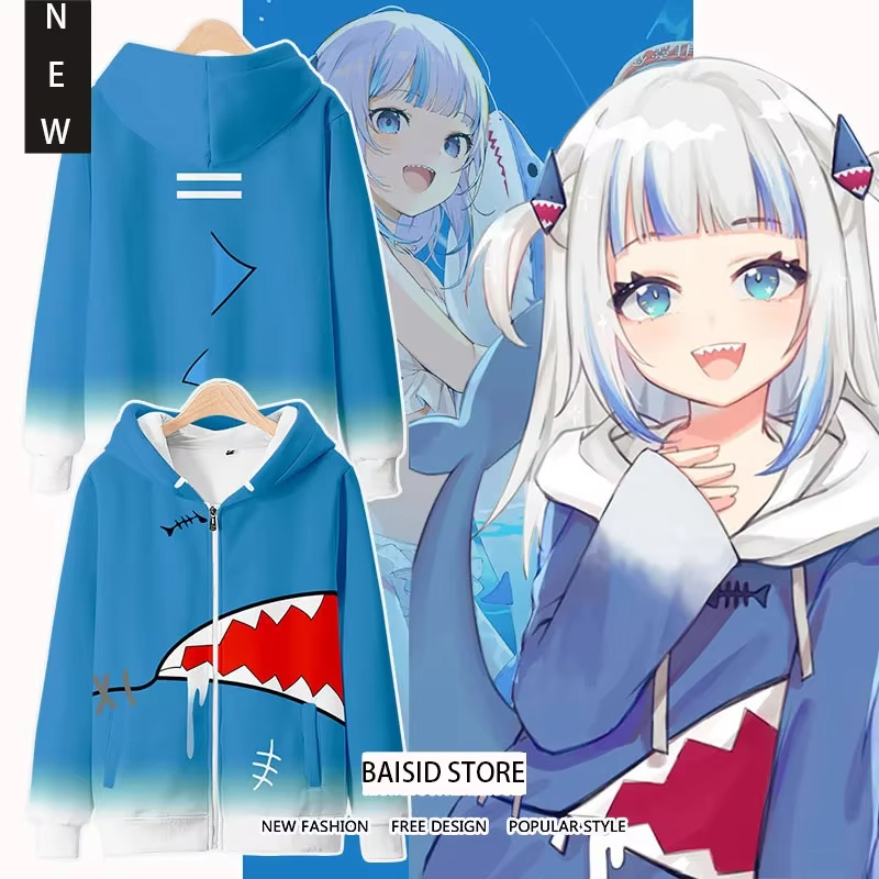 Anime Gawr Gura cosplay Bluzy  – Cosplay Anime Basic recenzja i cena