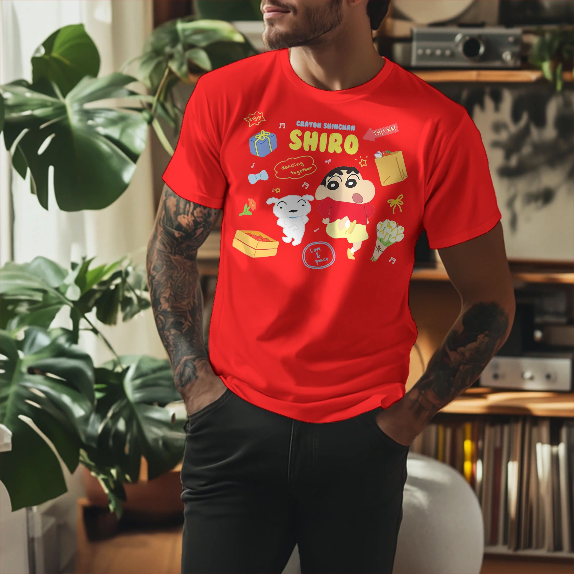 Koszulka Crayon Shin-chan Męsk – Anime Cosplay Ideas Male recenzja i cena